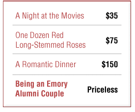 Being an Emory Alumni Couple...Priceless